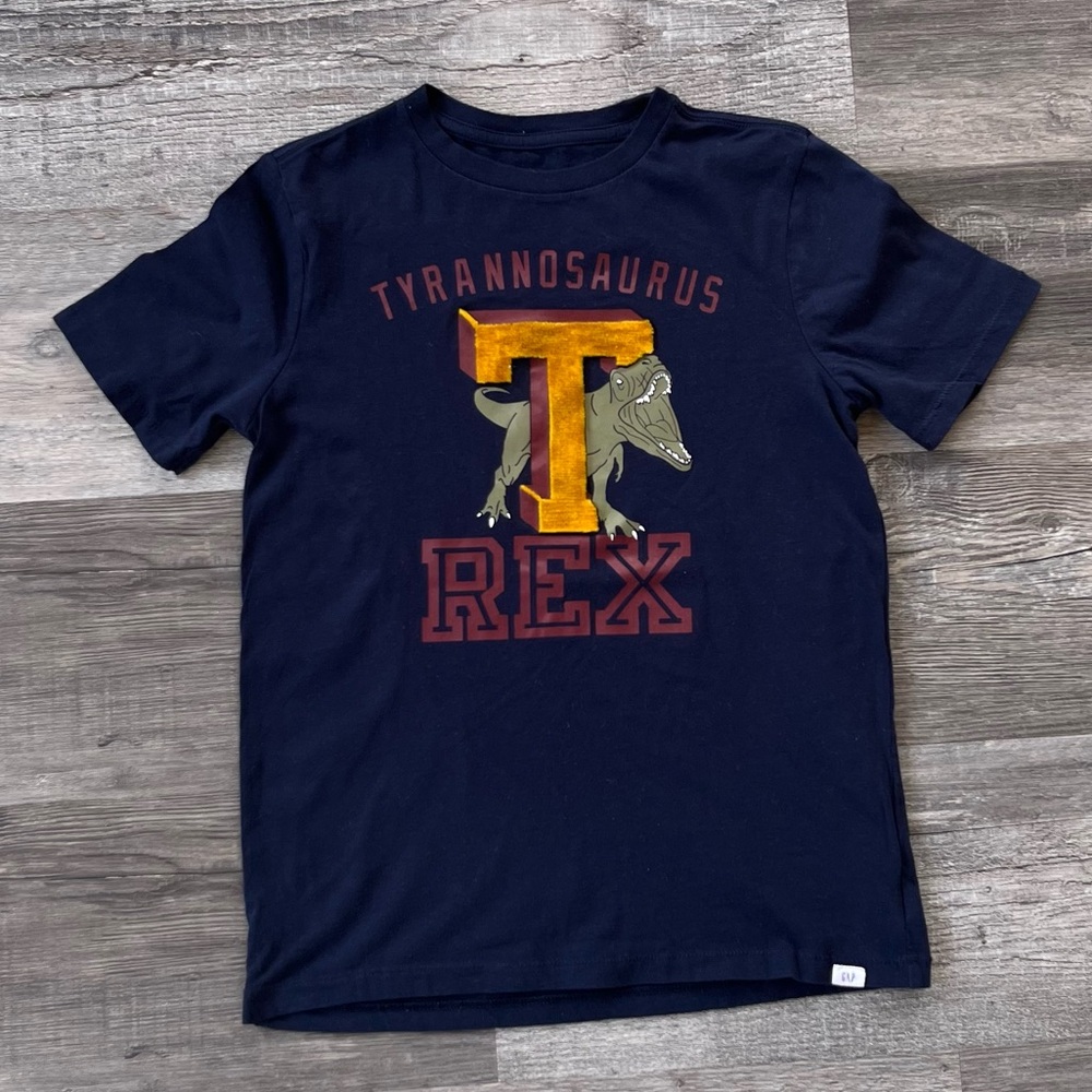 GAP Boys T-Rex T-shirt. Size Large. Navy.